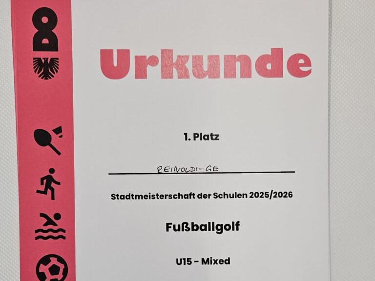 Stadtmeisterschaft im Fußballgolf: U15-Schulmannschaft verteidigt Titel erfolgreich!
